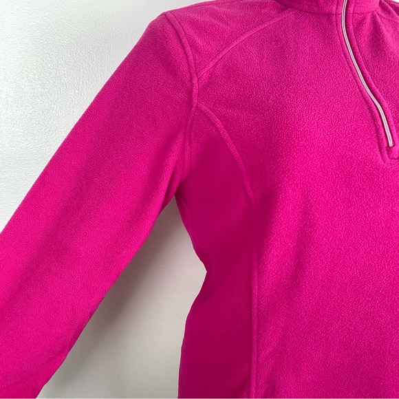 Lands End Pink Quarter Zip Fleece Polartec L - Picture 3 of 12